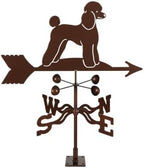 EZ Vane Steel Poodle Dog Weathervane with Wind Cups — Deck Mount by E-ZVane