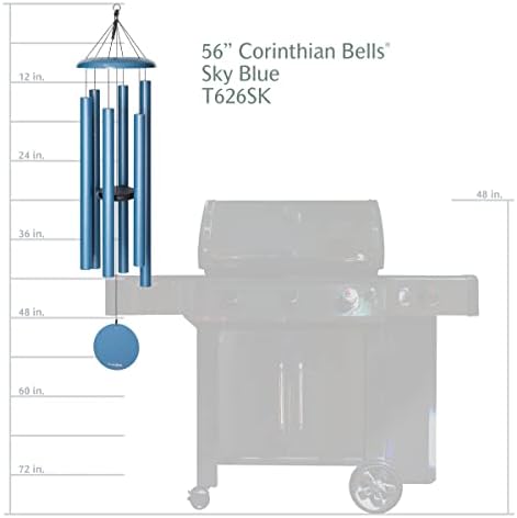Corinthian Bells by Wind River - 56 inch Sky Blue Wind Chime for Patio, Backyard, Garden, and Outdoor Decor (Aluminum Chime) Made in The USA - Image 7
