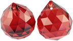 Queenbox 10pcs 40mm Crystal Suncatcher Prism Ball Rainbow Hanging Pendants Maker with Hole for Chandelier Feng Shui Window, Red - Image 2