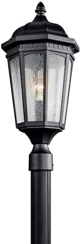 Kichler Courtyard Outdoor Post Light, Textured Black by KichlerLighting