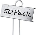 50 Pack Metal Plant Labels for Outdoor Garden Waterproof Plant Markers, Labels Garden Markers for Seedlings Herbs Vegetable Greenhouse Gifts, with Pen by cureder