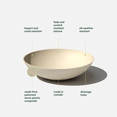 Veradek Mason Series Lane Bowl - Large Outdoor Bowl Planter - Image 3