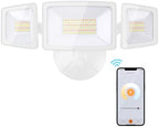 Onforu 55W Smart LED Flood Lights Outdoor, 5500LM, Tunable 2700K-6500K, APP Control, WiFi Alexa Security Lights with Timer & Adjustable 3 Head, IP65 Waterproof for House, Yard, Porch, Garage, Backyard by Onforu