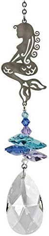 Woodstock Chimes Woodstock Rainbow Makers Collection, Crystal Fantasy, 4.5'' Mermaid Crystal Fantasies Crystal Suncatchers for Outdoor, Patio, Home or Garden Décor (CFMM) by WoodstockChimes