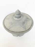 15.7-inches Green Sandstone Pagoda Lantern Garden Statue Outdoor, Garden Landscape Decorative Lamp Ornament for Balcony, Patio, Porch Lawn Decoration (Style 1) - Image 2