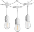 SUNTHIN 50FT White Outdoor String Lights with 16 1W LED Bulbs by SUNTHIN