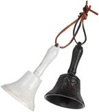 2pcs Vintage Cast Iron Dinner Bell with Rope Manual Restaurant Call Bell Retro Jingle for Christmas Tree Hanging Decor and Home Accent by GRADENEVE