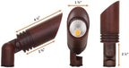 Best Pro Lighting Low Voltage Landscape Mini Spot Light, 12V Integrated 3W LED 2700K Warm White Outdoor Spotlight, Directional Up Lighting with Stake, for Bushes Trees Shrubs, Die-cast Aluminum - Image 7