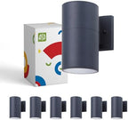ASD 1 Light Cylinder Outdoor Sconce Lights, Black 60W E26 ETL 6 Pack by ASDLightingCorporation