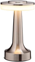 O'Bright Dome Cordless Rechargeable LED Mushroom Table Lamp, Silver by OBright