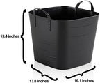 Life Story 18 Pack Flexi Tub Basket, 6.6 Gal Plastic Storage Totes, Black - Image 5