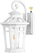 Dawn to Dusk Outdoor Light Fixture, White Front Porch Lights Wall Mount, Exterior Sconce Light with E26 Socket, Anti-Rust Coach Lights for Garage, Waterproof Outdoor Lighting for House, Patio by OPAXIS