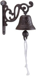 UNICRAFTALE Vintage Cast Iron Dinner Hanging Bell Outdoor Wall Mounted Bell Doorbell for Outside Front Door Garden Home Decor Clear Sound by UNICRAFTALE