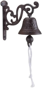 UNICRAFTALE Vintage Cast Iron Dinner Hanging Bell Outdoor Wall Mounted Bell Doorbell for Outside Front Door Garden Home Decor Clear Sound by UNICRAFTALE