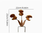 Metal Carnivorous Plant Garden Stake, Venus Flytrap Yard Art Decor, Outdoor Decorative Plant Stake Sculpture for Lawn Garden Patio Halloween Gothic Yard Decoration (Small-1pc) - Image 3