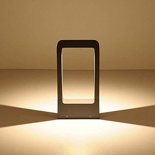 Modern Outdoor Bollard Light, Minimalist Rectangular LED Pathway Lamp, Waterproof IP65 Garden Landscape Pedestal Lighting for Driveway Walkway Yard - Image 3