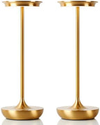 LED Rechargeable Cordless Table Lamp Battery Operated Light Set of 2 Gold by Tpczqj