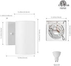 mirrea 7" Modern Outdoor Porch Wall Light, Matte White, Pack of 2 - Image 2