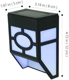 Retro Solar Wall Lights 0.5W IP65 Waterproof for Gardens Black - Image 2