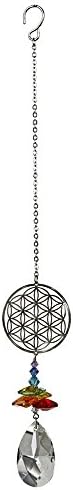 Woodstock Chimes Woodstock Rainbow Makers Collection, Crystal Fantasy, 4.5'' Flower of Life Crystal Fantasies Crystal Suncatchers for Outdoor, Patio, Home or Garden Décor (CFFL) by WoodstockChimes