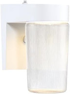 LIT-PaTH Outdoor Wall Light Fixture, Aluminum, LED 3000K, White, 1 Pack by LIT-PaTH