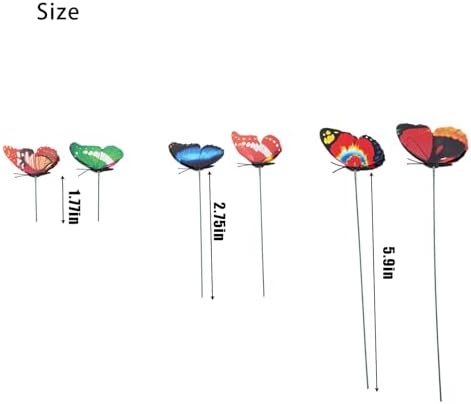50/100/200 Pcs Butterfly Garden Stakes, 3D Artificial Butterflies for Flower Arrangements & Bouquets, Waterproof Decorative Garden Stakes for Outdoor Yard Decor (50, 5.9in) - Image 7