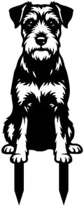 Dog Metal Garden Stake - Weatherproof Dog Silhouette Yard Art, Decorative Outdoor Sign for Lawn & Patio, Heartfelt Gift for Soft Schnauzer Lovers(Sit,14") by Unknown