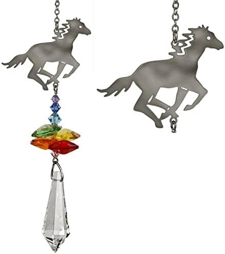 Woodstock Chimes, Sun Catcher Crystal Fantasy, 4.5” Horse Crystal Suncatcher for Outdoor, Patio, Home or Garden Décor, Equestrian Rainbow Makers Collection (CFHO) - Image 3