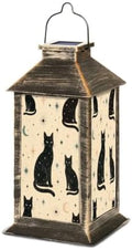 Mid Century Modern Black Cats Solar Lanterns Outdoor Waterproof by Unknown