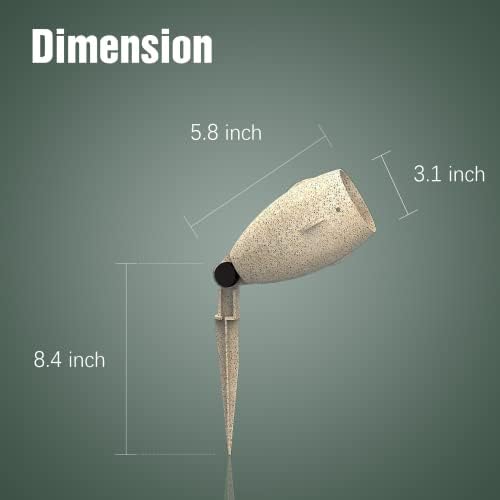 Low Voltage Landscape Spotlight 35W Flood Light Outdoor Sand Finish Light 235 Lumen 2900K Warm White Waterproof for Driveway, Yard, Lawn, Garden, Outdoor Lighting 8303-9606-01 - Image 6