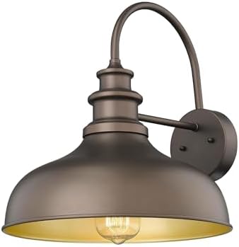 Bestshared Outdoor Barn Light,Outdoor Wall Lights, E26 Base Water Resistant Farmhouse Exterior Lighting Fixture, Anti-Rust Porch Light for House, Doorway, Patio, Garage (Oil Rubbed Bronze, 1pack) by bestshared
