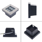 85-265V Underground Light LED, Outdoor Buried Lights, IP67 Waterproof LED Square Landscape Lights(White Light,18W) - Image 7