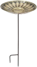 Achla Designs African Daisy Birdbath, Brass, with Stake by ACHLADesignsHomeGarden