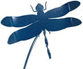 Bugs, Bees and Butterfly Garden Yard Stake Sign 20 to 33 Inches Tall (Dragonfly Stake 20" Tall, Hammered Dark Blue) by Handmade