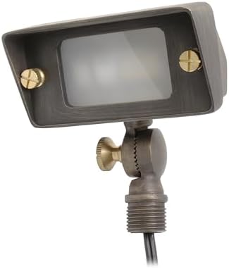 Lightkiwi R9872 Brass Flood Light & Wall Wash Outdoor Lighting Fixture for 12 Volts Low Voltage Landscape Lighting (Light Bulb Not Included) by Lightkiwi