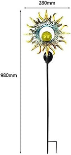Practical Garden Tools Solar Lights Stake Sun，Sun Moon Flame Night Lighting，Solar LED Flame Light，Waterproof Retro Iron Garden Lawn Lamp，Garden Yard Landscape Decor (Size : 03) - Image 7