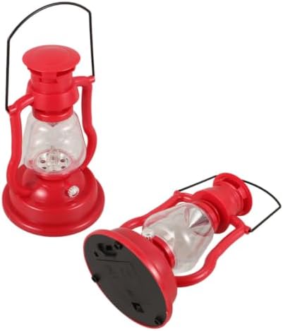 2pcs Vintage Kerosene Lamp with Handle, Metal and ABS Hanging Decor by Alipis