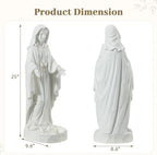 25'' Virgin Mary Statue with Bird Feeder Garden Decor Outdoor - Image 3