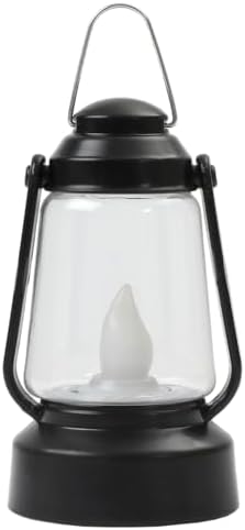 6 inch Retro Lantern LED Candle Lanterns Indoor Decor Lantern Outdoor Hanging Lanterns 12 Pcs Decorative Lantern for Wedding Decor, Halloween, Christmas and Various Holiday Parties. (Black, Large) - Image 6