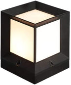 Creative Square Cube Modern Pillar Post Lamp Personality Waterproof Ip54 Outdoor Column Light Black Finish Aluminum Metal External Pond Patio Landscape Deck Fence Table L(One Color-L-H 31Cm) by Unknown