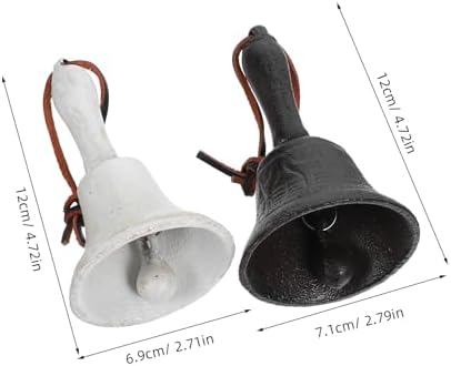 2pcs Cast Iron Handheld Bell Vintage Hand Shaking Bell Xmas - Image 6