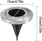 Solar Lights Garden Solar Ground Lights Solar Powered with 8 LED Solar Disk Lights for Pathway Yard Walkway Patio Lawn Path 12PCS - Image 2