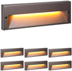 LEONLITE 6-Pack 10.6 Inch 5CCT Low Voltage LED Step Lights, Surface Mount by LEONLITE