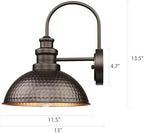 Casia Farmhouse Barn Lights - Rustic Wall Sconce, Exterior Outdoor Mounted Lighting Fixture, Vintage Wall Light, Porch Lantern Lamp for Front Door,Porch,Patio,Garge (Oil Rubbed Bronze, 1 Pack) - Image 3
