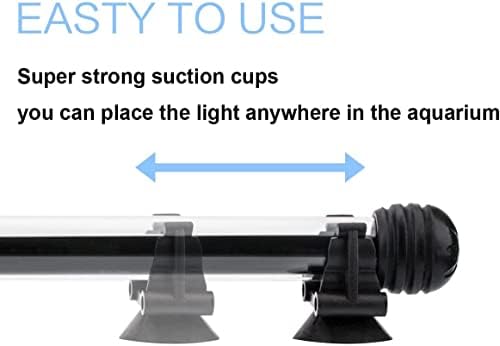 LED Aquarium Light, 2 Pack 15 inches Fish Tank Light RGB Color Underwater Light Submersible Crystal Glass Lights, 42 LED Beads, Brightness Adjustable Memory Function, LED Light bar Stick - Image 5