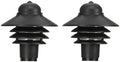 Solus Nautical Outdoor Post Top Light – Bollard Fixture for 3" Pole with LED Bulb, Black or White Finish, Non-Corrosive, Made in USA (Black, Cool White (4000K), 2 Pack) by Solus