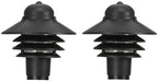 Solus Nautical Outdoor Post Top Light – Bollard Fixture for 3" Pole with LED Bulb, Black or White Finish, Non-Corrosive, Made in USA (Black, Cool White (4000K), 2 Pack) by Solus