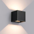 Solar Sconce Lights Outdoor, Motion Sensor, Dimmable Up and Down, Multiple Lighting Modes, Three Large Solar Panels, IP65 Waterproof for Yard Fence Patio Garage Porch, Modern Black Shell by CNAHIWO