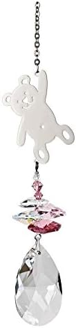 Woodstock Crystal Fantasy Suncatcher, Teddy Bear, Pink by WoodstockChimes