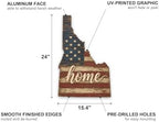 Idaho Home State Shape Sign – Vintage American Flag Wall Art - Image 2